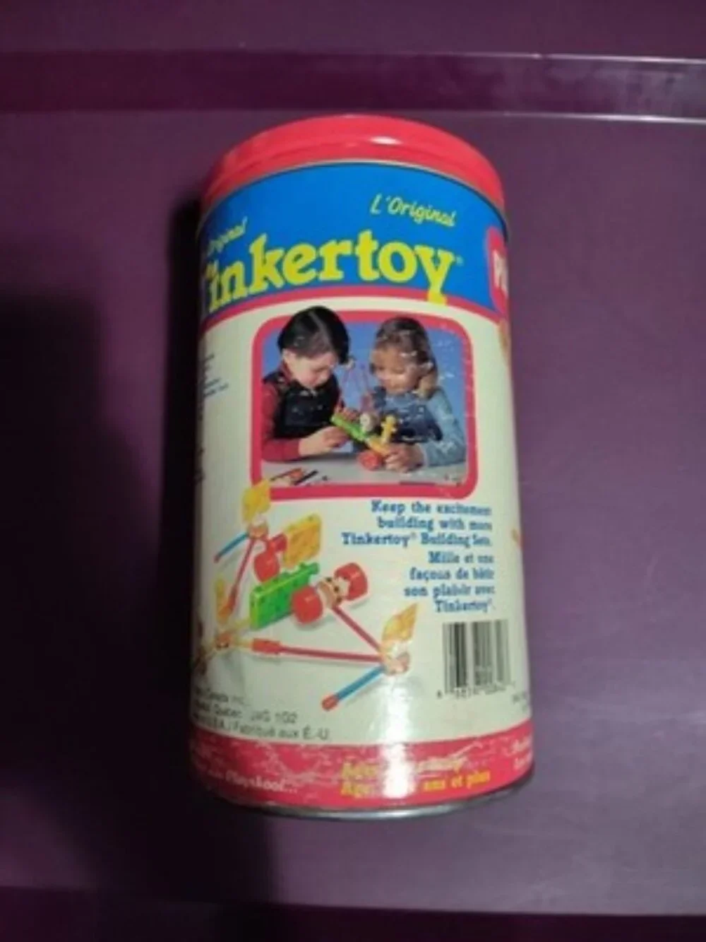 VINTAGE 1986 Playskool Original Tinkertoy Beginners Set HASBRO CANADA VERSION!!